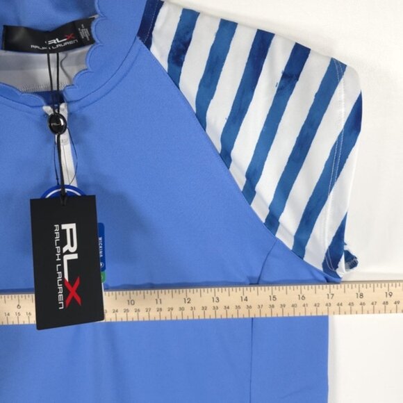 NWT RLX RALPH LAUREN Golf 2/15 HRBR BLUE Cap Sleeve Pique Shirt Size S - Picture 9 of 16